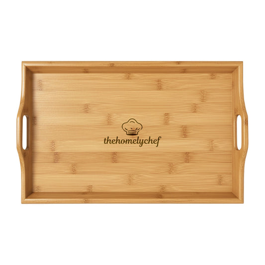 Script Bamboo Serving Tray